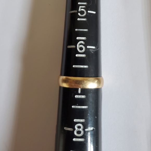 14K Gold Wedding Band Ring 4mm Width Size 7 - Picture 3 of 3